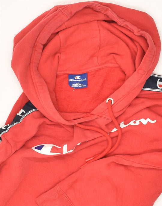 Champion cropped hotsell red hoodie