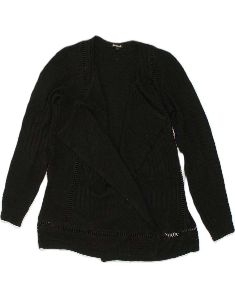 DESIGUAL Womens Cardigan Sweater UK 10 Small Black Polyester | Vintage Desigual | Thrift | Second-Hand Desigual | Used Clothing | Messina Hembry 