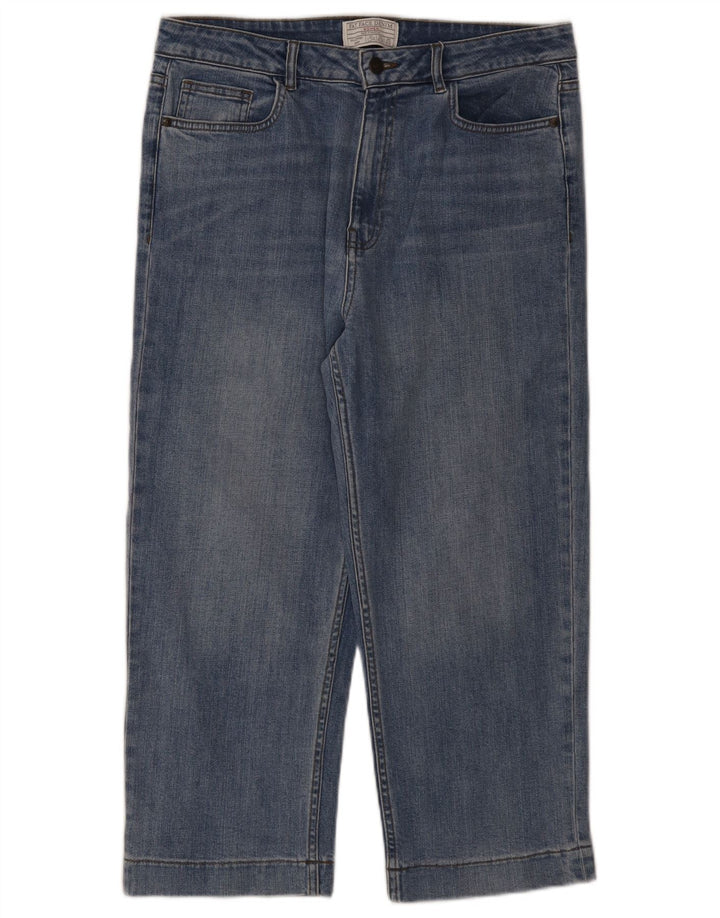 Fat Face Womens Cropped Jeans UK 12 Medium W32 L23 Blue Cotton