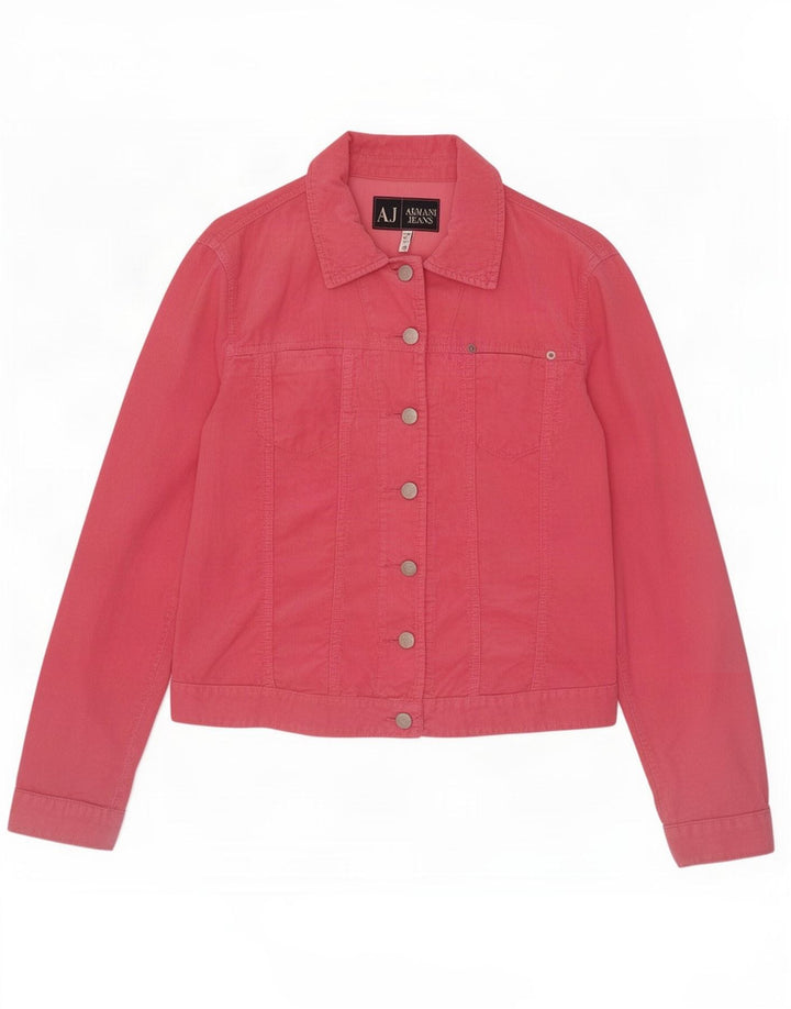 Armani Jeans Womens Corduroy Jacket UK 12 Medium Pink