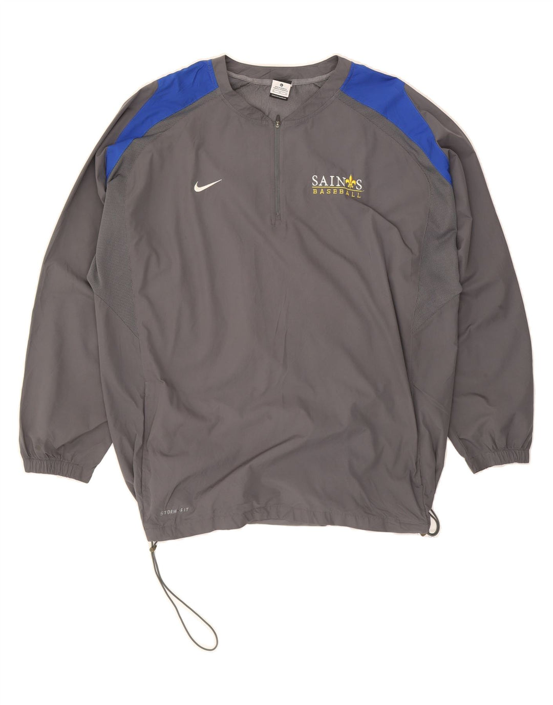 NIKE Mens Graphic Zip Neck Pullover Tracksuit Top XL Grey Polyester Vintage Nike and Second-Hand Nike from Messina Hembry 
