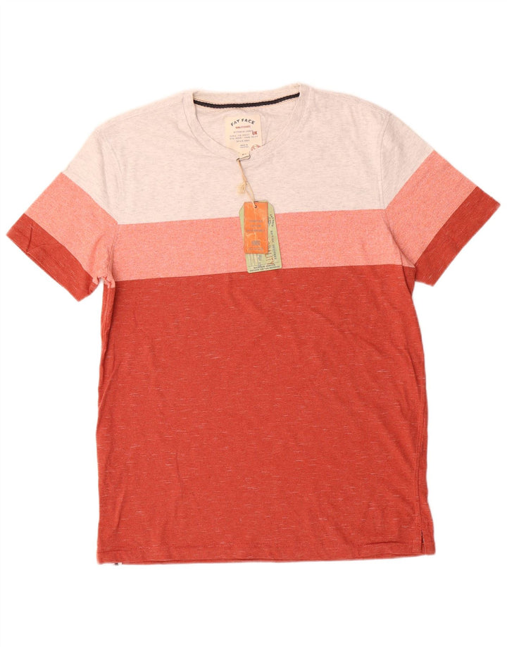 Fat Face Mens T-Shirt Top Medium Red Striped Cotton
