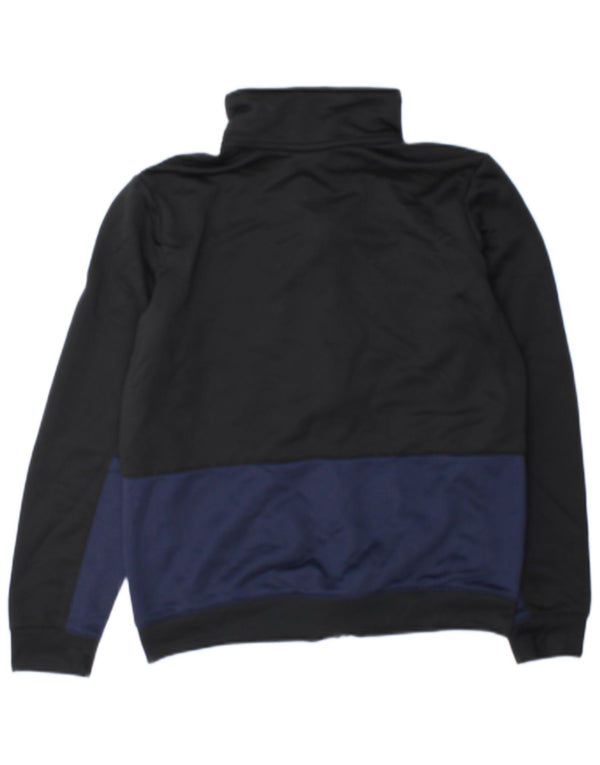 Nike Boys Tracksuit Top Jacket 13-14 Years XL Black Colourblock Polyester