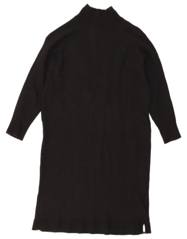 Massimo Dutti Womens 3/4 Sleeve Jumper Dress UK 10 Small Navy Blue Wool