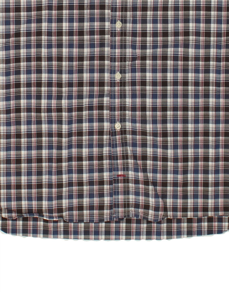 TOMMY HILFIGER Mens Shirt Large Grey Check Cotton | Vintage Tommy Hilfiger | Thrift | Second-Hand Tommy Hilfiger | Used Clothing | Messina Hembry 