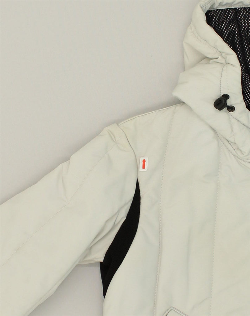 REFRIGIWEAR Boys Hooded Bomber Jacket 12-13 Years Medium White Colourblock | Vintage Refrigiwear | Thrift | Second-Hand Refrigiwear | Used Clothing | Messina Hembry 