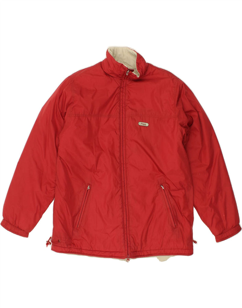 FILA Boys Windbreaker Jacket 15-16 Years XL Red Polyester Vintage Fila and Second-Hand Fila from Messina Hembry 