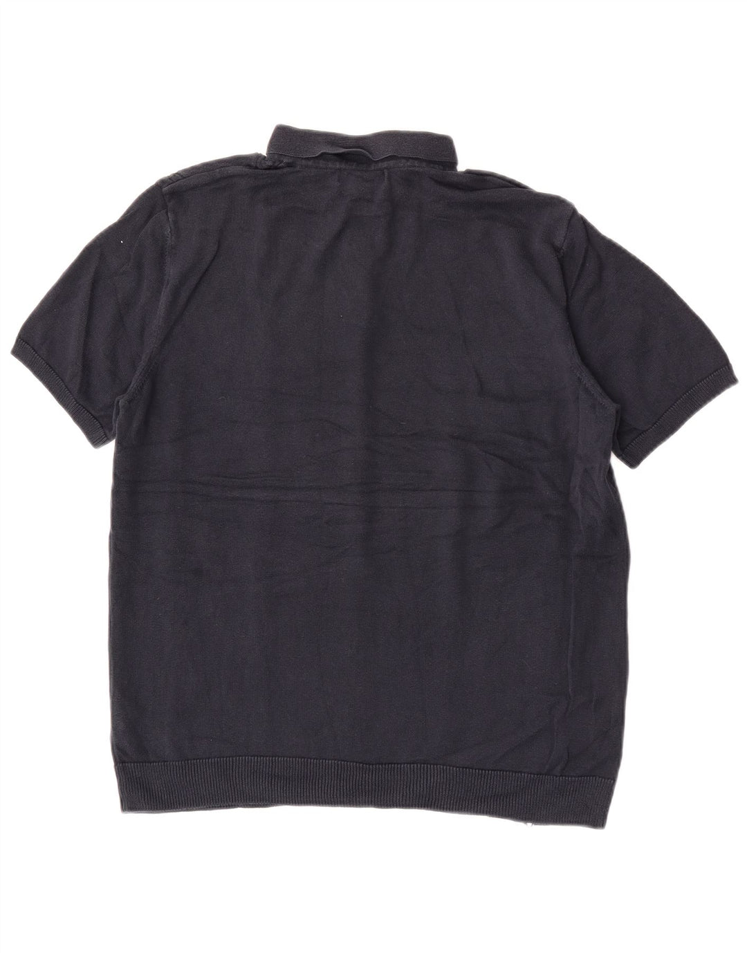 Marks & Spencer Mens Autograph Polo Neck Jumper Sweater Medium Navy Blue