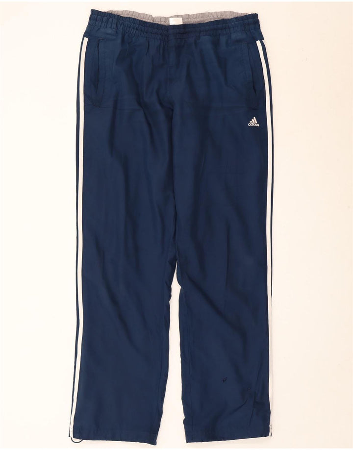 Adidas Mens Tracksuit Trousers UK 44/46 Large Navy Blue Polyester