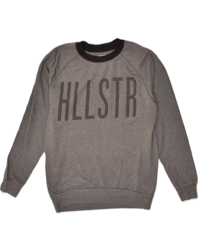 HOLLISTER Mens Graphic Sweatshirt Jumper XS Grey Cotton | Vintage Hollister | Thrift | Second-Hand Hollister | Used Clothing | Messina Hembry 