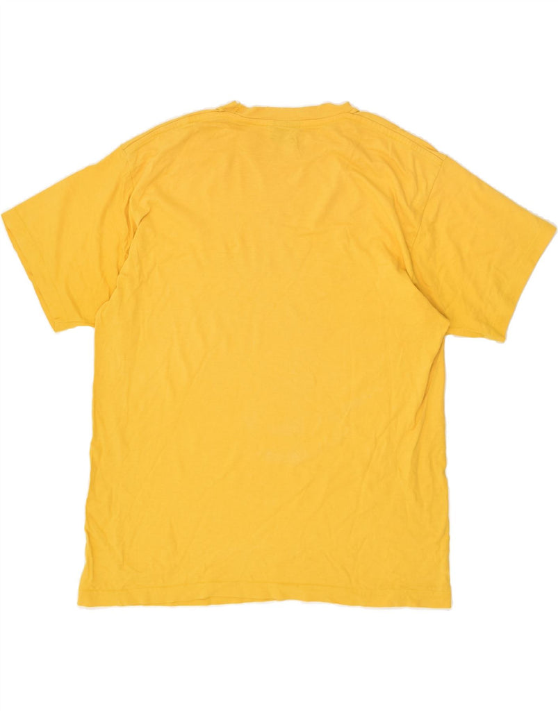 CHAMPION Mens Graphic T-Shirt Top Medium Yellow Cotton | Vintage Champion | Thrift | Second-Hand Champion | Used Clothing | Messina Hembry 