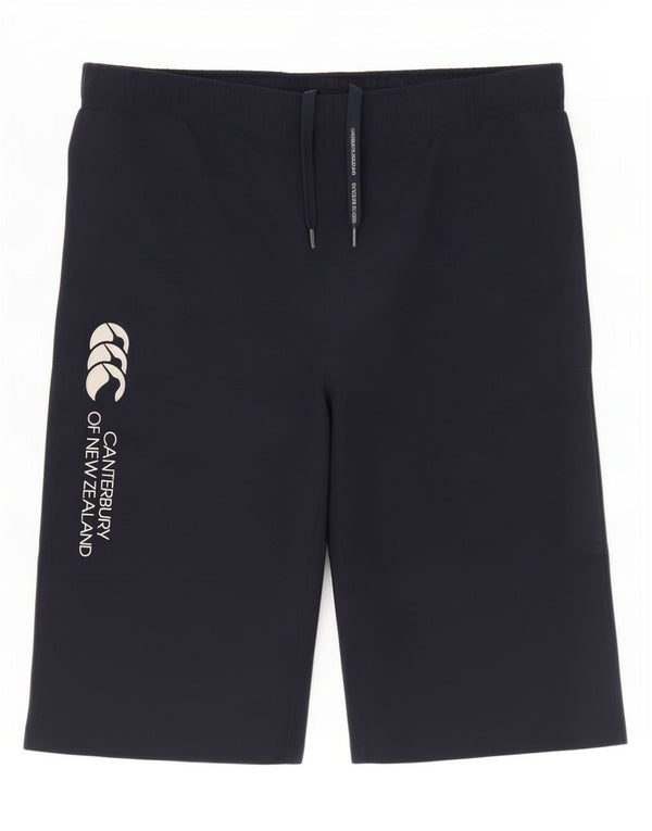 Canterbury Womens Graphic Sport Shorts UK 10 Small Navy Blue Polyester