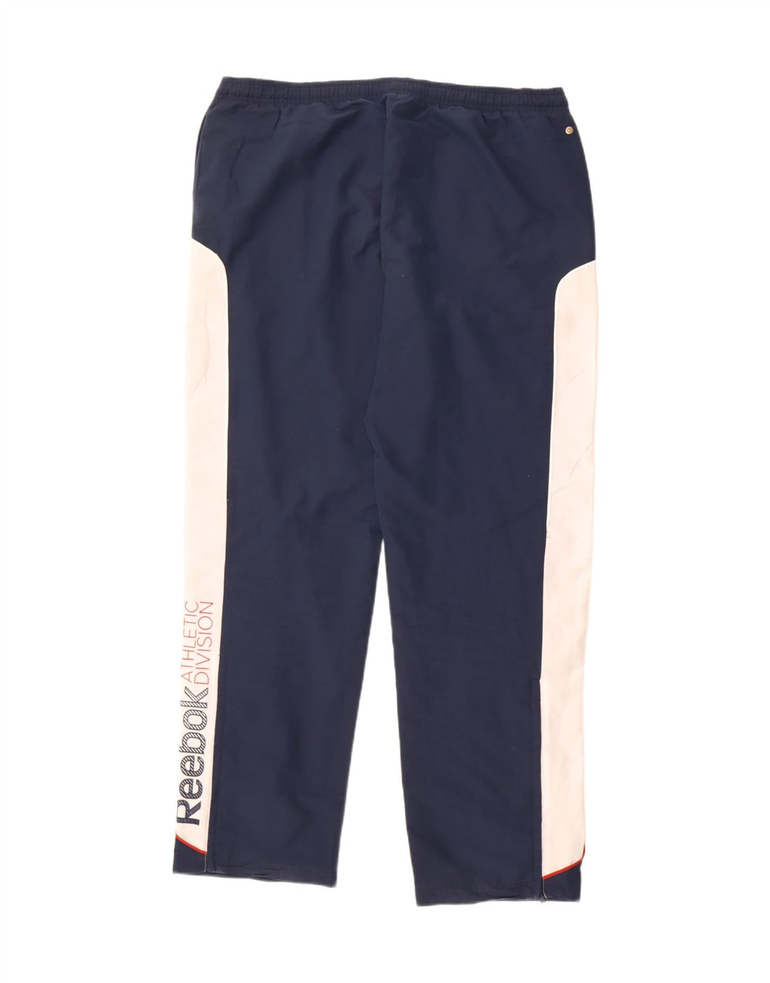 REEBOK Mens Graphic Tracksuit Trousers Large  Navy Blue Colourblock