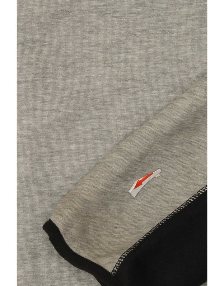 Nike Mens Zip Hoodie Sweater Medium Grey Colourblock Cotton