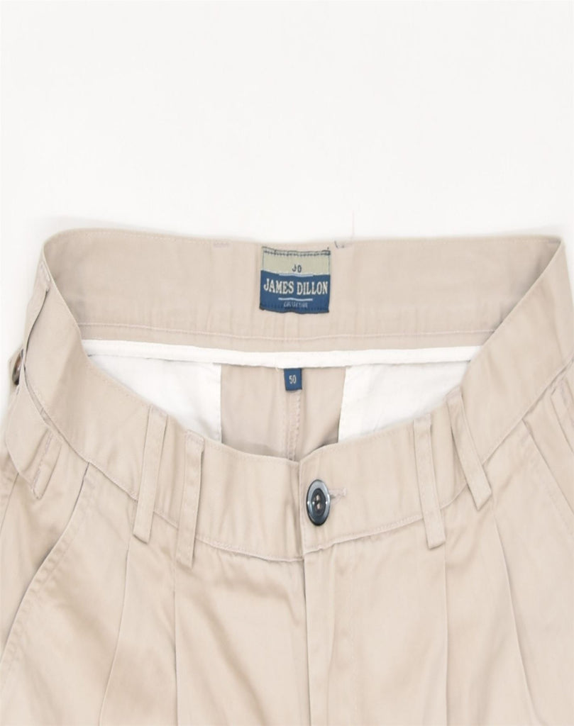 JAMES DILLON Mens Chino Shorts IT 50 Large W35 Beige Cotton | Vintage | Thrift | Second-Hand | Used Clothing | Messina Hembry 