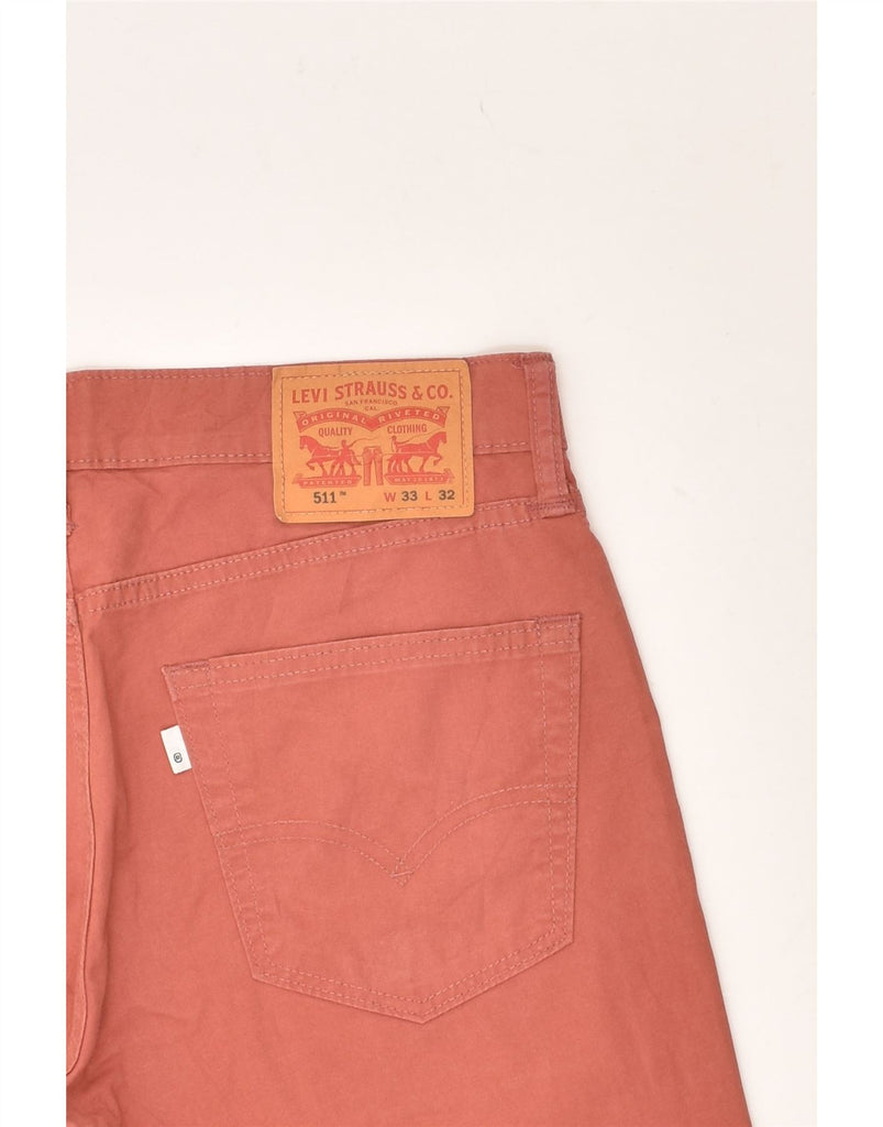 LEVI'S Mens 511 Straight Casual Trousers W33 L27 Red Cotton | Vintage Levi's | Thrift | Second-Hand Levi's | Used Clothing | Messina Hembry 