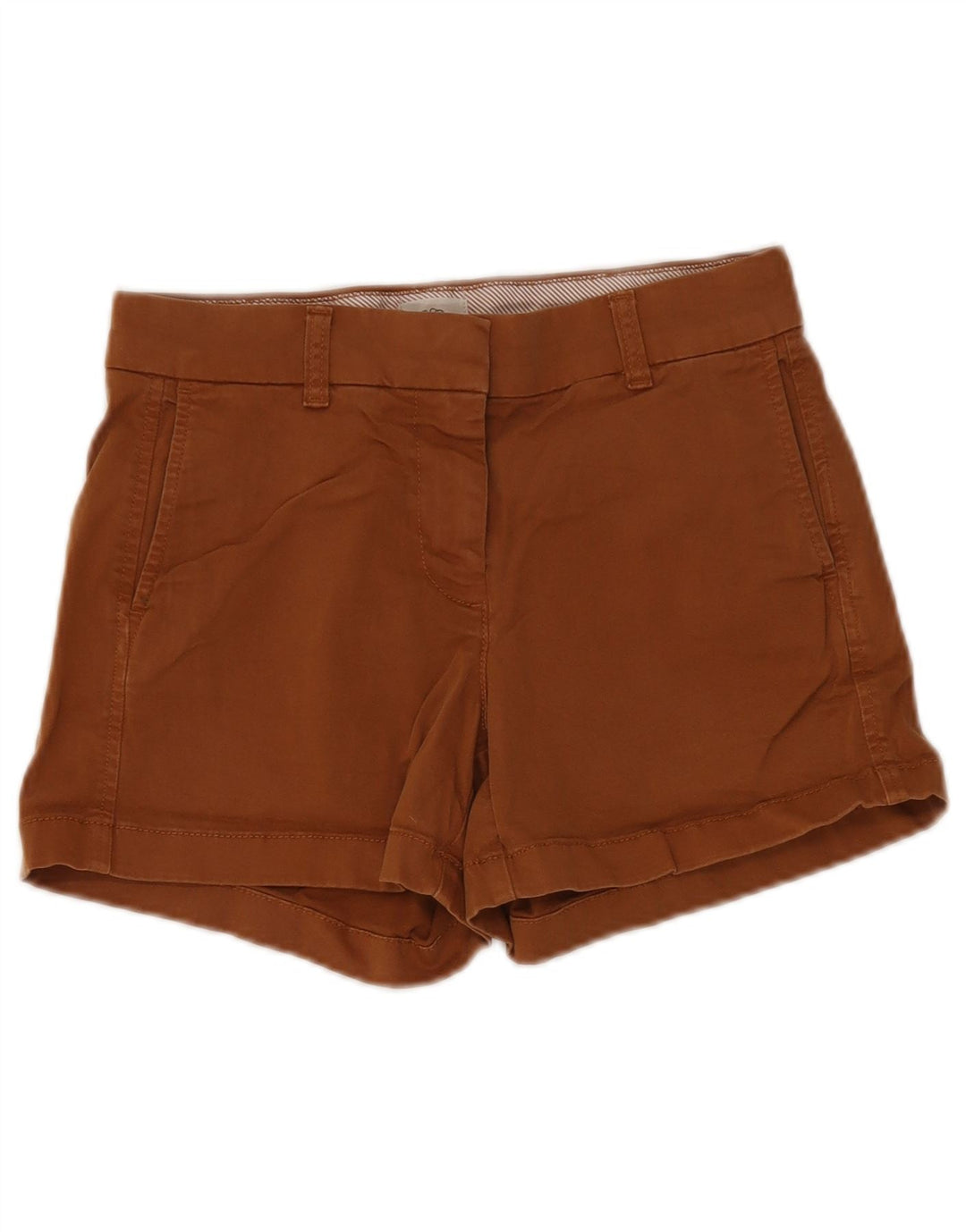 J. CREW Womens Chino Shorts US 2 XS W28  Brown Cotton