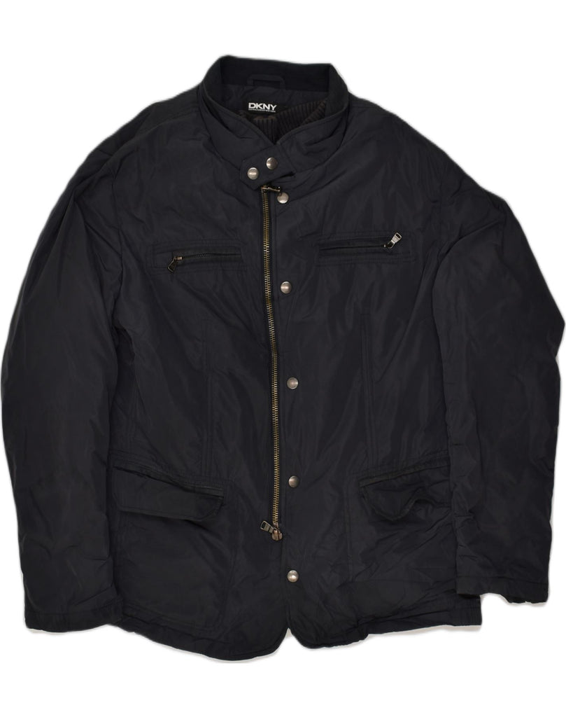 DKNY Mens Utility Jacket UK 42 XL Black Cotton | Vintage Dkny | Thrift | Second-Hand Dkny | Used Clothing | Messina Hembry 