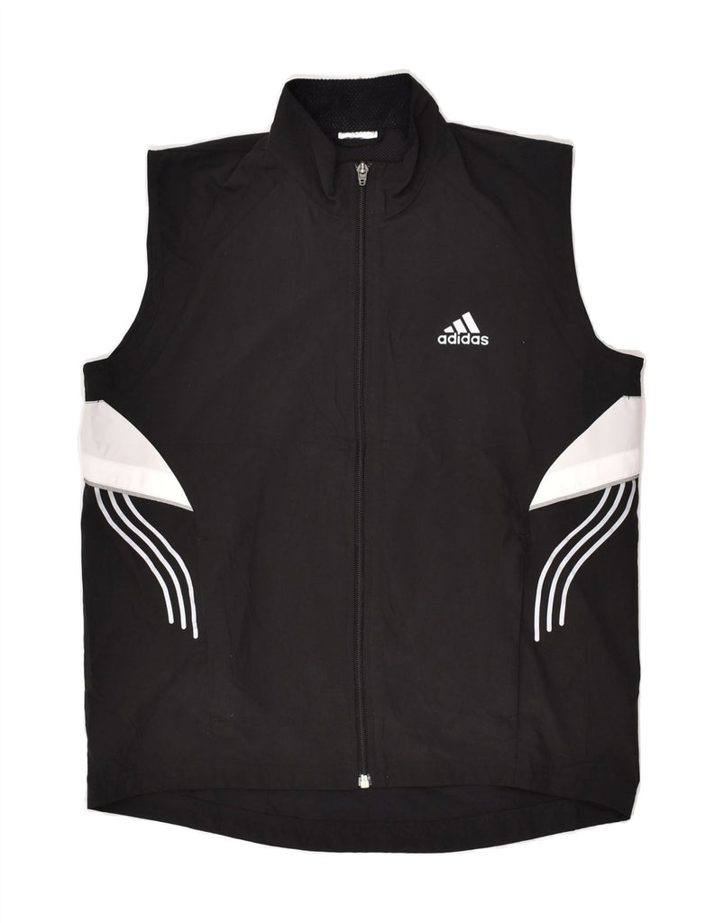 ADIDAS Mens Clima Proof Sleeveless Tracksuit Top Jacket UK 40 Medium Black | Vintage Adidas | Thrift | Second-Hand Adidas | Used Clothing | Messina Hembry 