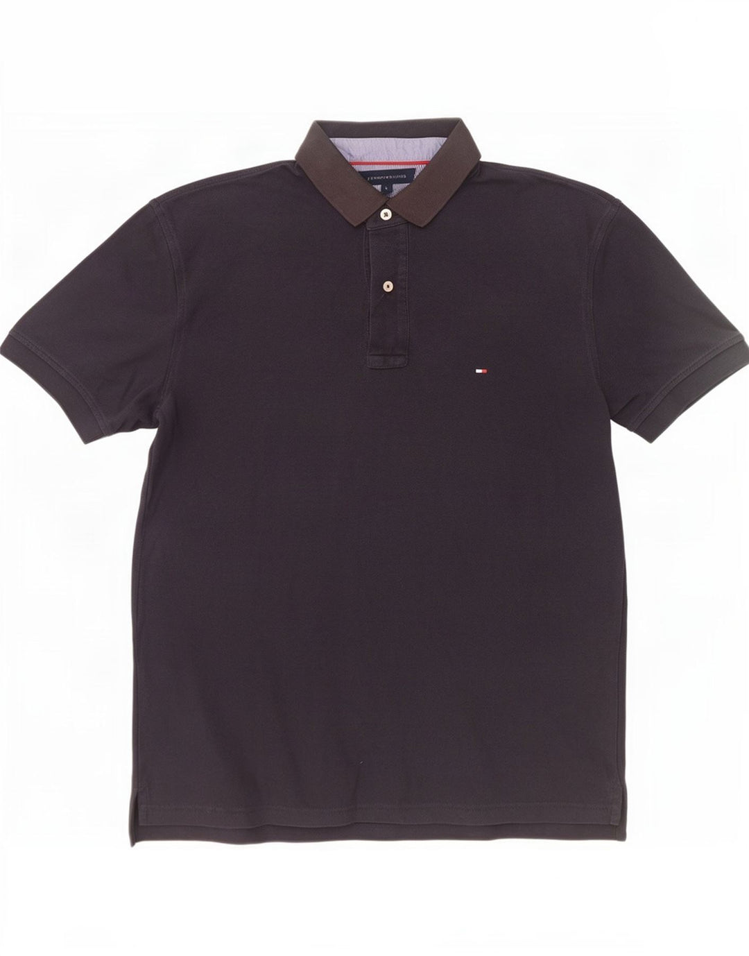 Tommy Hilfiger Mens Polo Shirt Large Navy Blue Cotton