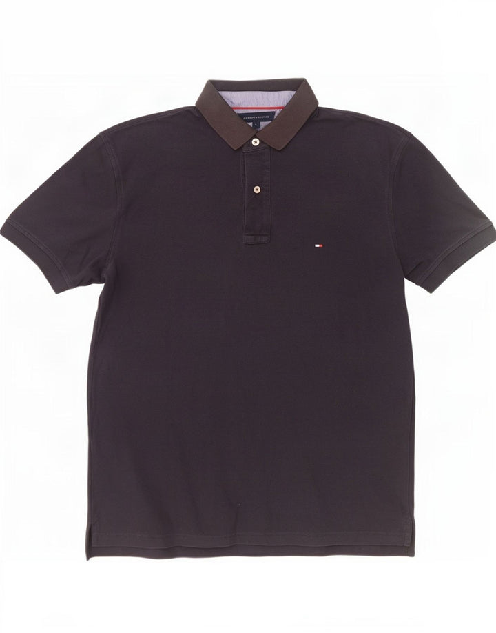 Tommy Hilfiger Mens Polo Shirt Large Navy Blue Cotton
