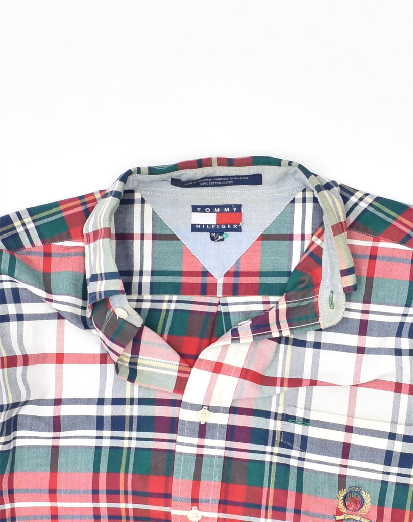 TOMMY HILFIGER Mens Shirt Medium Multicoloured Plaid Cotton | Vintage Tommy Hilfiger | Thrift | Second-Hand Tommy Hilfiger | Used Clothing | Messina Hembry 