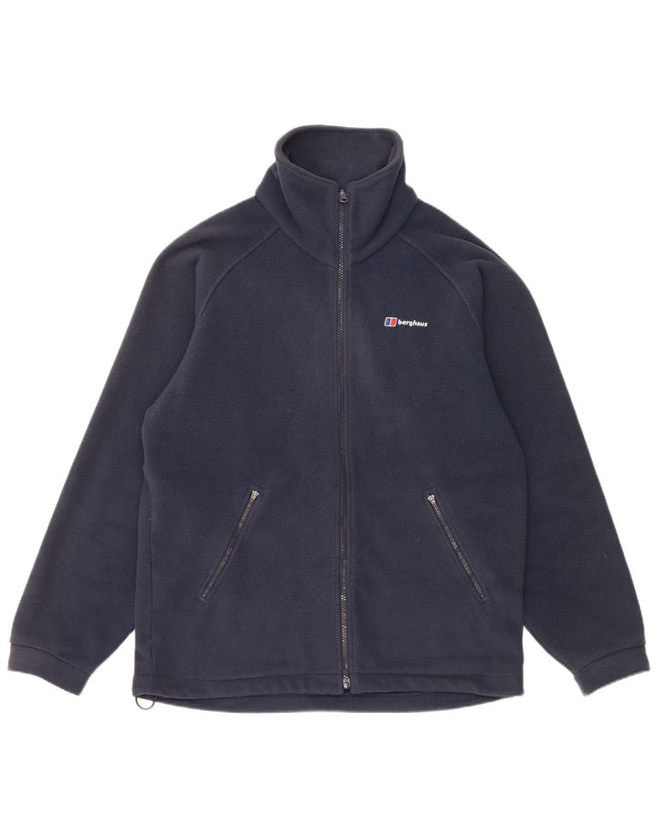 Berghaus Mens Fleece Jacket UK 38 Medium Navy Blue Polyester