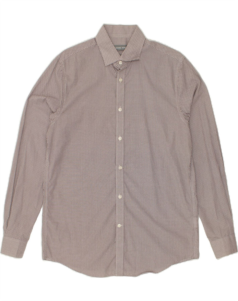 MICHAEL KORS Mens Shirt Size 15 1/2 Medium Grey Spotted Cotton | Vintage Michael Kors | Thrift | Second-Hand Michael Kors | Used Clothing | Messina Hembry 