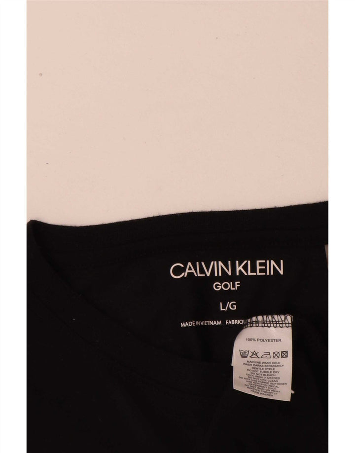 Calvin Klein Mens Golf T-Shirt Top Large Black Polyester