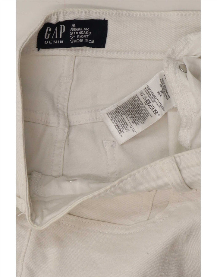 Gap Womens Standard Regular Denim Shorts W28 Medium White Cotton