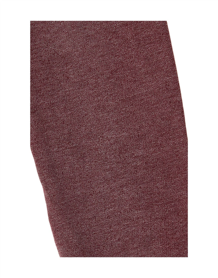 Superdry Mens Zip Hoodie Sweater Medium Maroon Flecked Cotton