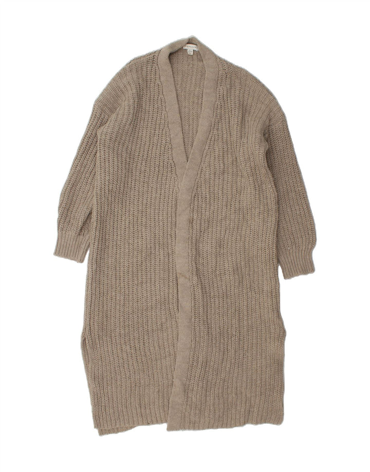 TOPSHOP Womens Oversized Longline Open Cardigan Sweater UK 10 Small Beige Vintage Topshop and Second-Hand Topshop from Messina Hembry 