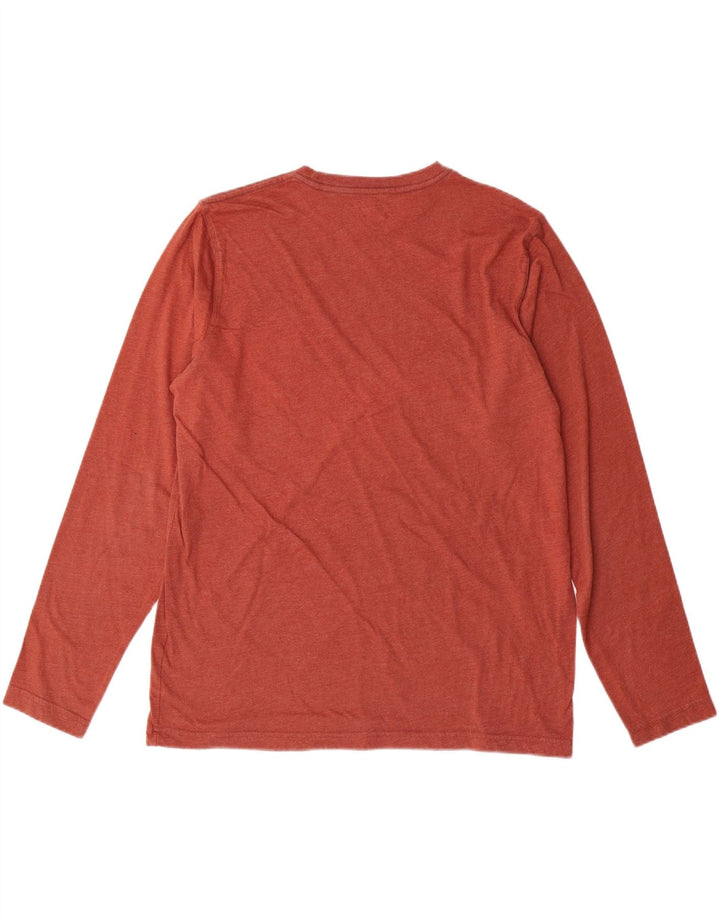 EDDIE BAUER Mens Graphic Top Long Sleeve Medium Red Cotton Vintage Eddie Bauer and Second-Hand Eddie Bauer from Messina Hembry 
