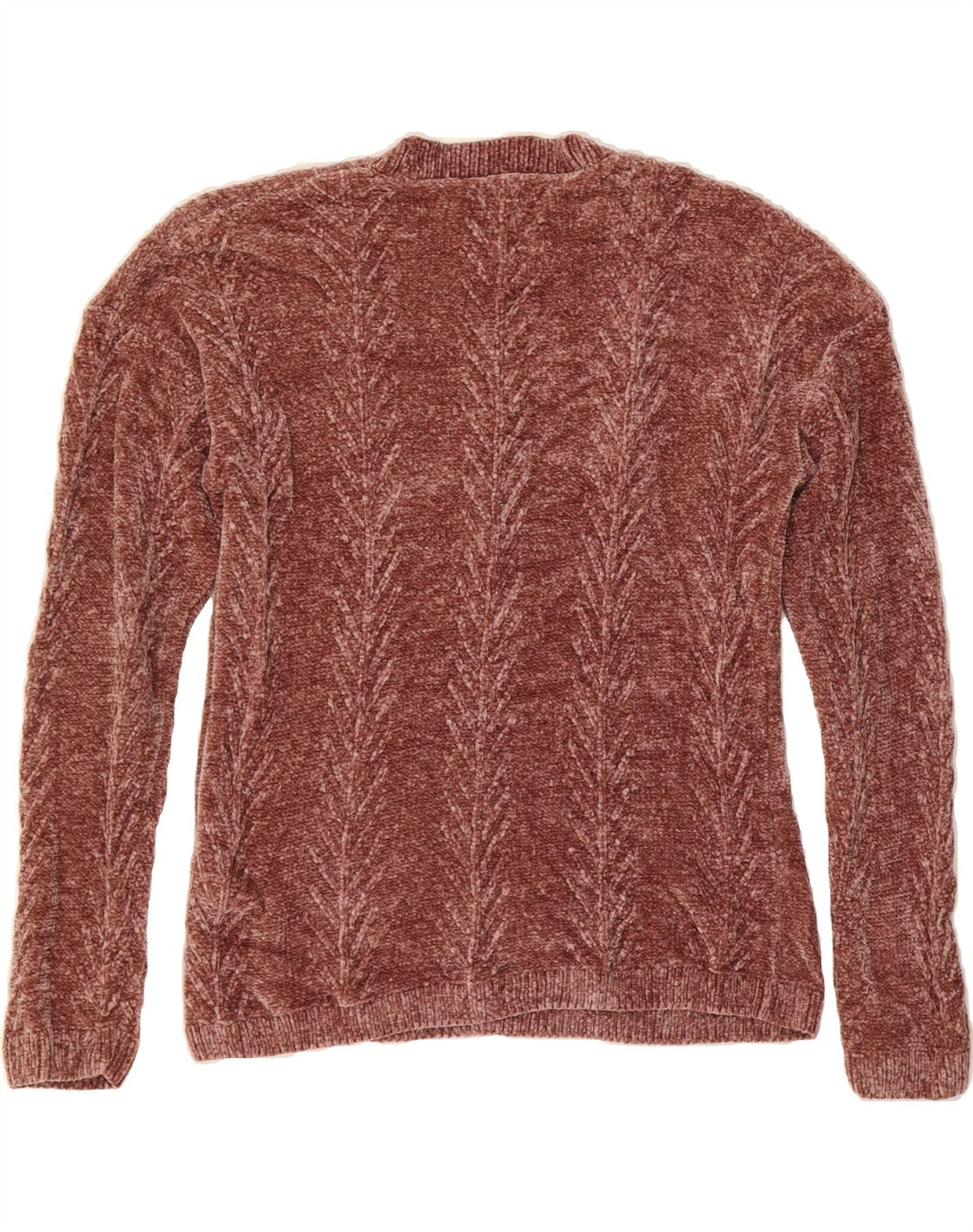 ORVIS Womens Oversized Crew Neck Jumper Sweater UK 6 XS Brown Polyester Vintage Orvis and Second-Hand Orvis from Messina Hembry 