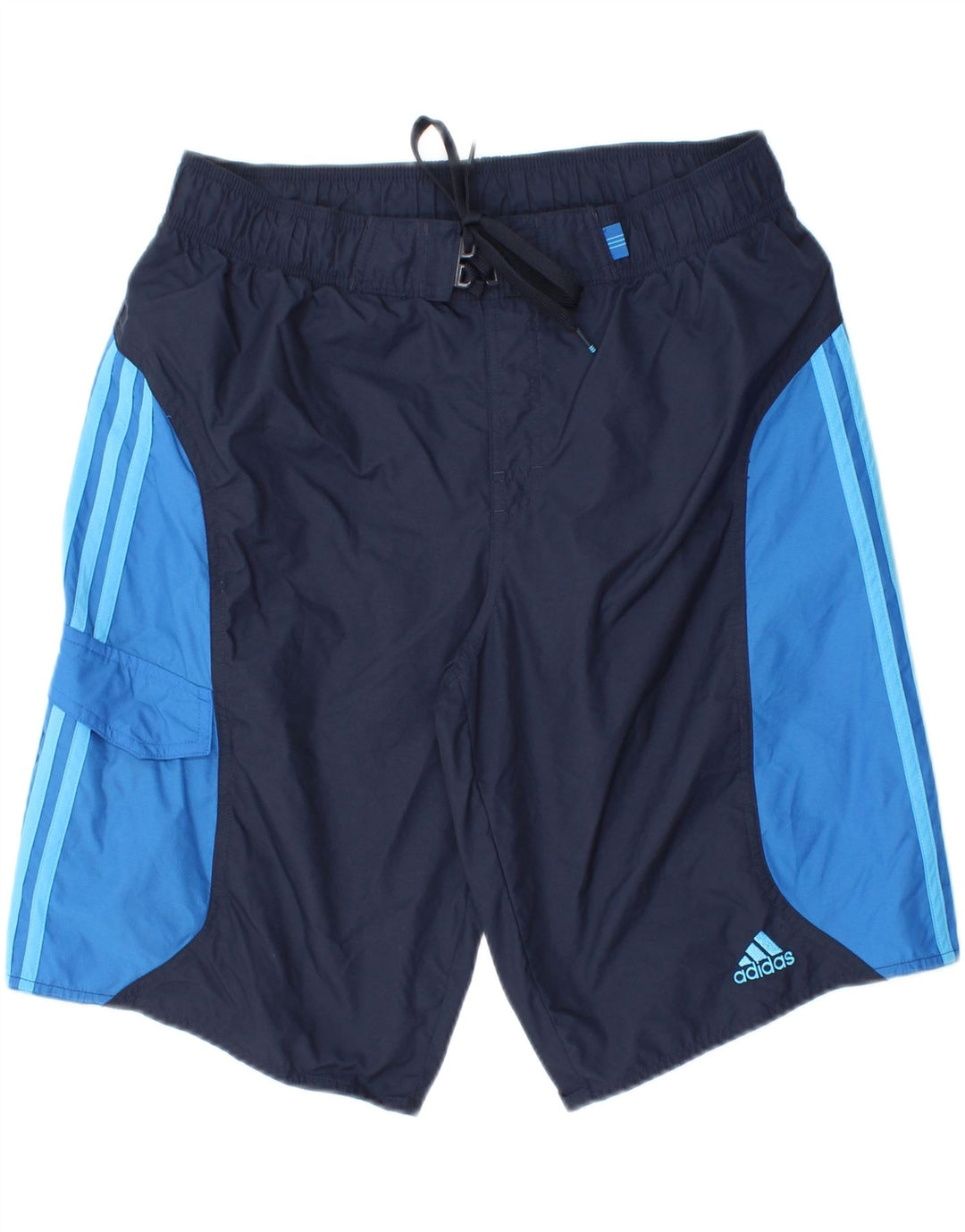 ADIDAS Mens Swimming Shorts Medium Navy Blue Colourblock Polyamide