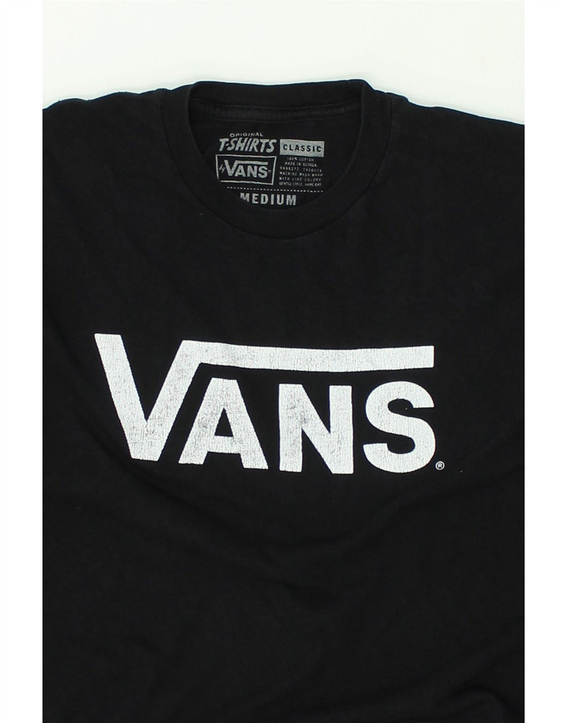VANS Mens Classic Graphic T-Shirt Top Medium Black Cotton | Vintage Vans | Thrift | Second-Hand Vans | Used Clothing | Messina Hembry 