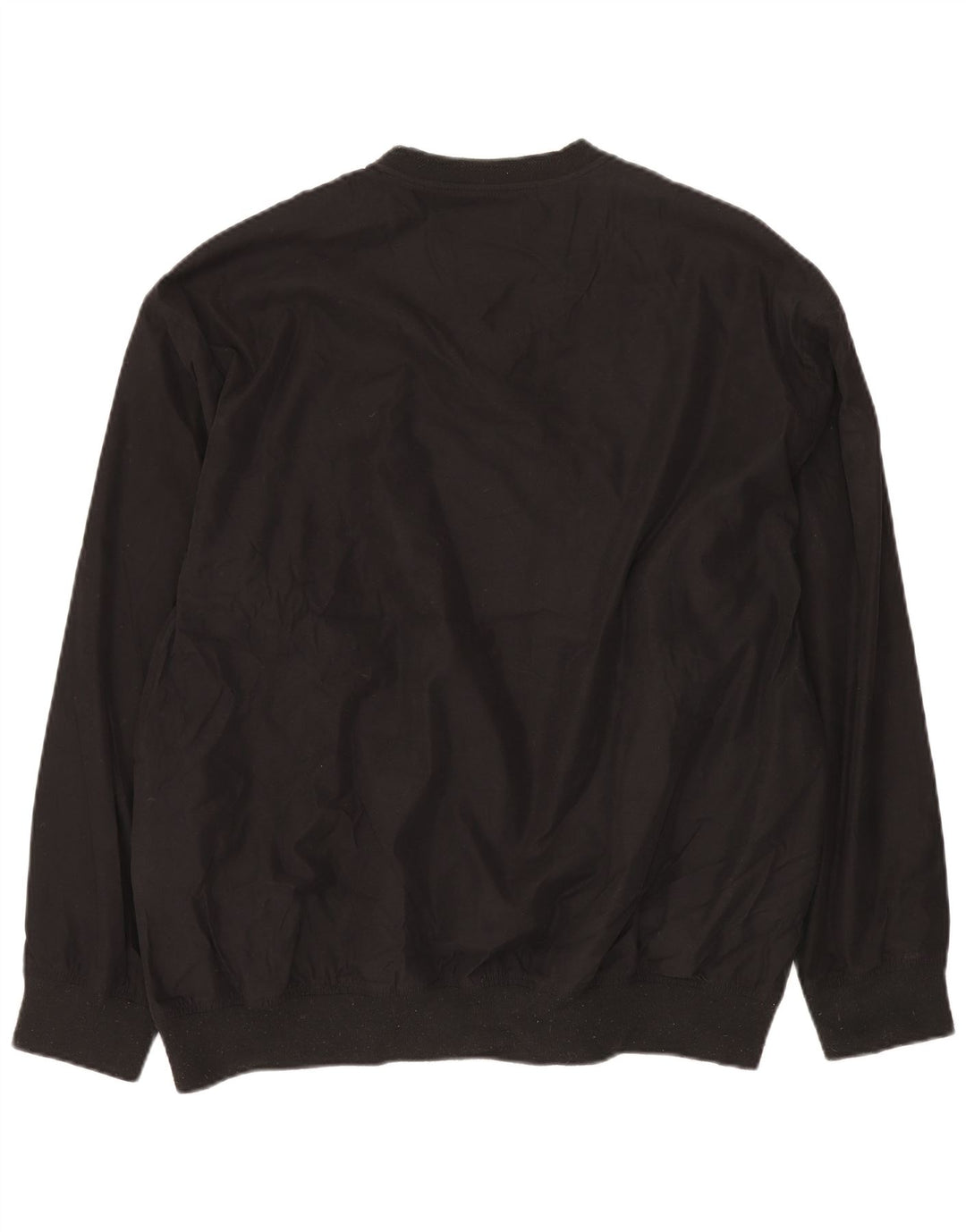 EDDIE BAUER Mens Loose Fit Top Long Sleeve Large Black Polyester