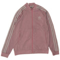 Adidas Girls Tracksuit Top Jacket 11-12 Years Pink Polyester