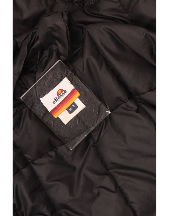 Ellesse Womens Oversized Hooded Reversible Padded Jacket UK 8 Small Black