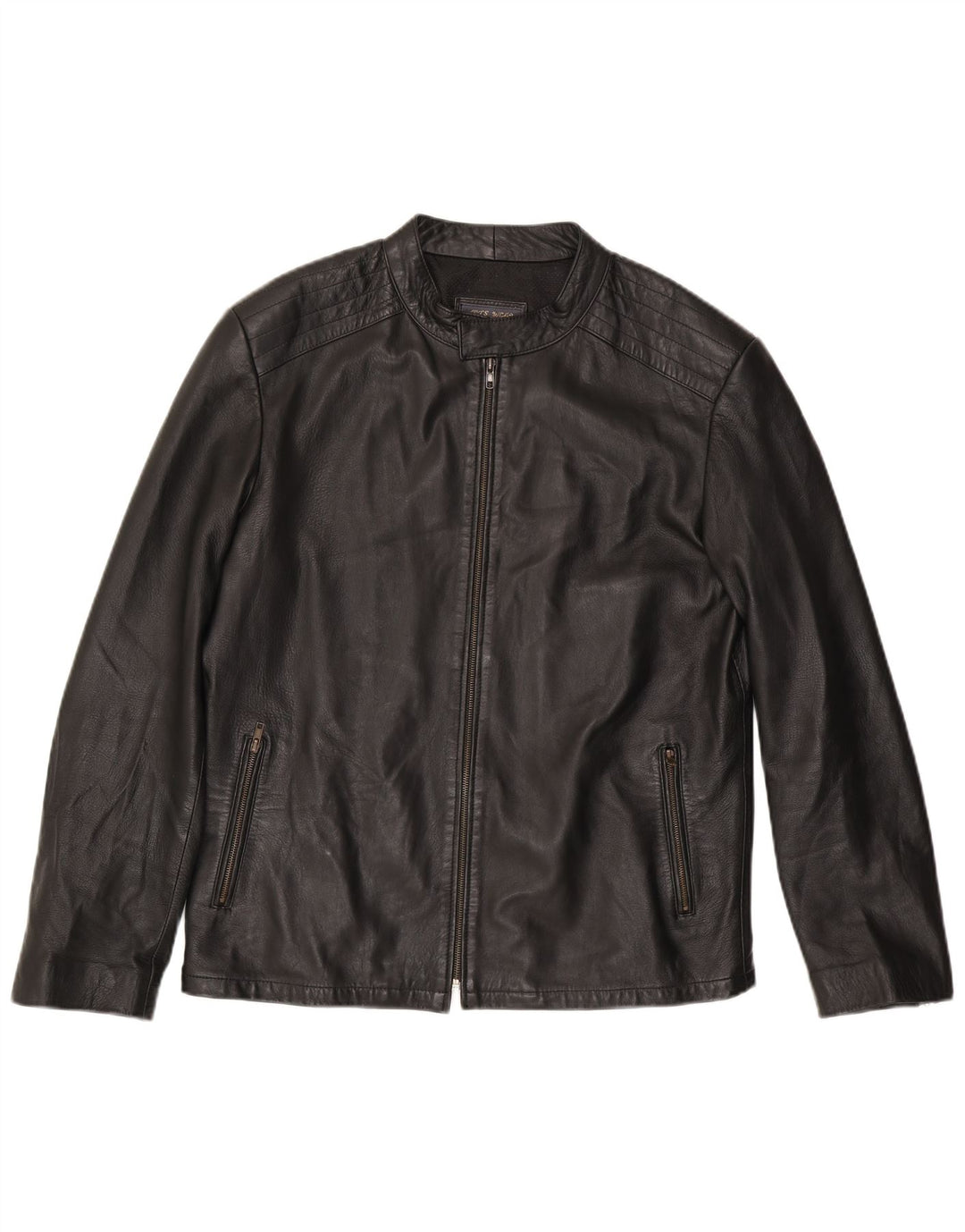 Vintage Mens Leather Jacket UK 38 Medium Black Leather
