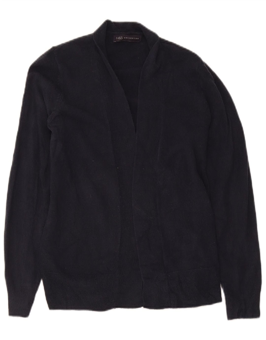 Marks & Spencer Womens Open Cardigan Sweater Small Navy Blue Acrylic
