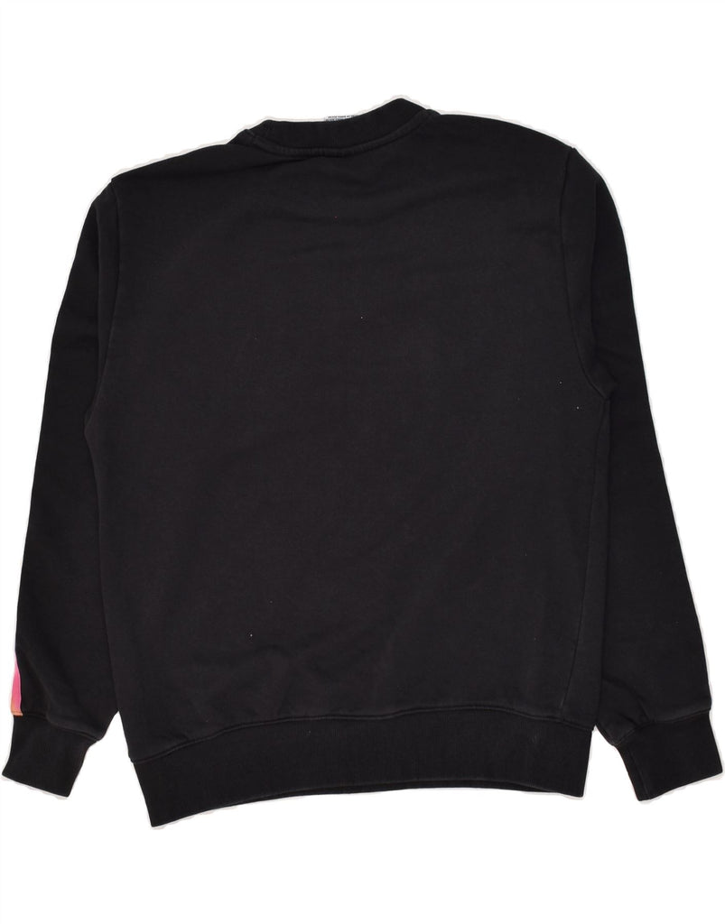 CHAMPION Womens Loose Fit Graphic Sweatshirt Jumper UK 6 XS Black Cotton | Vintage Champion | Thrift | Second-Hand Champion | Used Clothing | Messina Hembry 