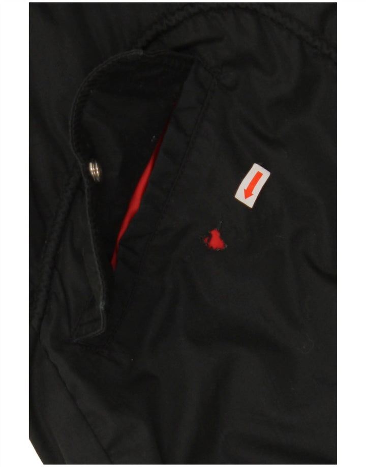 Vintage Womens Windbreaker Jacket UK 18 XL Black Polyethylene