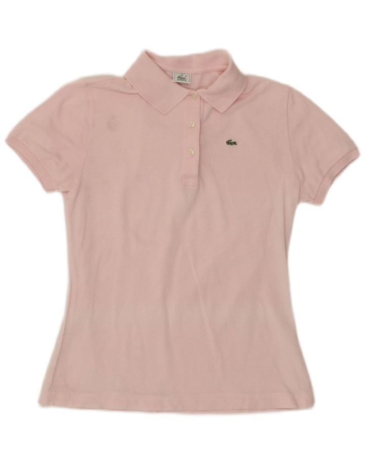 Lacoste Womens Polo Shirt Size 40 Medium Pink Cotton
