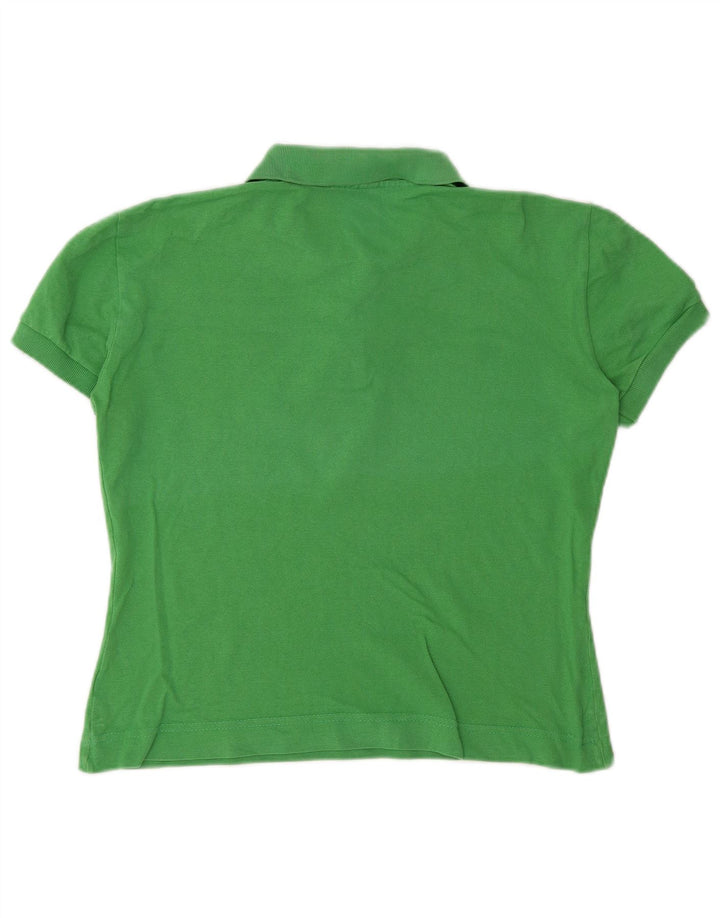 Lacoste Womens Polo Shirt Size 42 Large Green Cotton