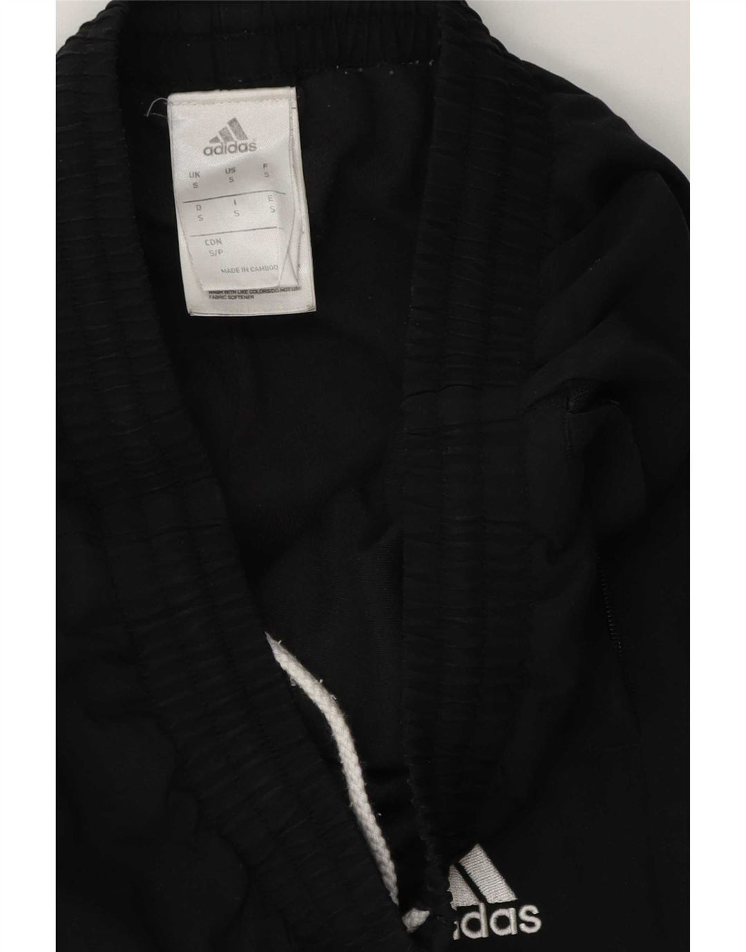 Adidas Mens Tracksuit Trousers Small Black Polyester