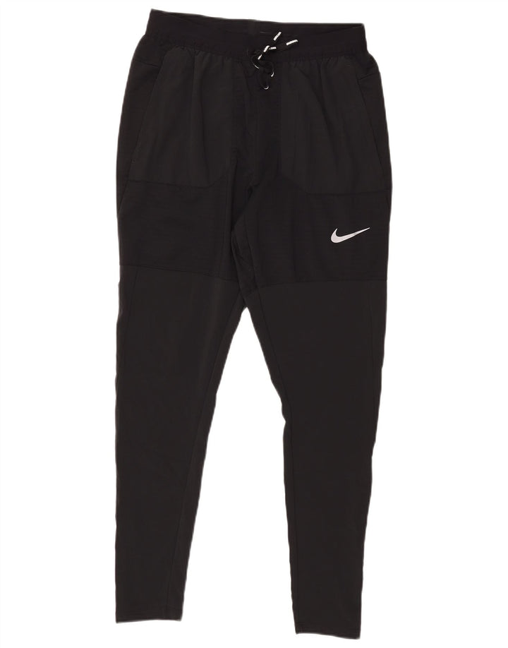 Nike Womens Dri Fit Tracksuit Trousers UK 10 Small  Black Polyester