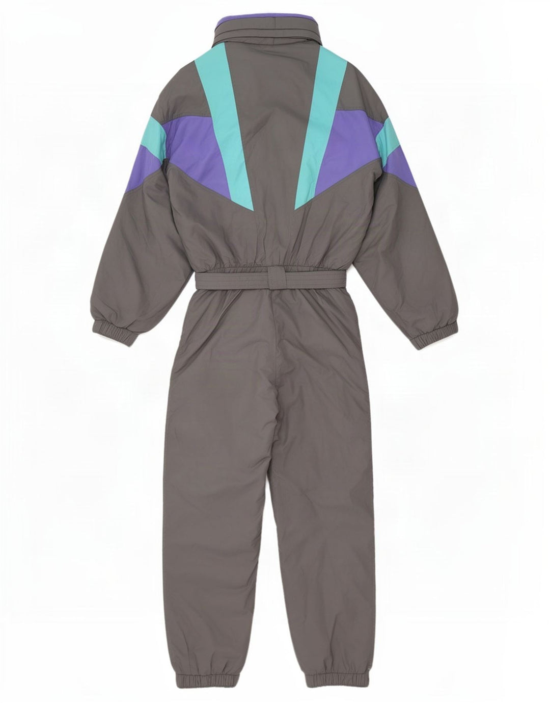 Vintage Mens Ski Jumpsuit Small Grey Colourblock