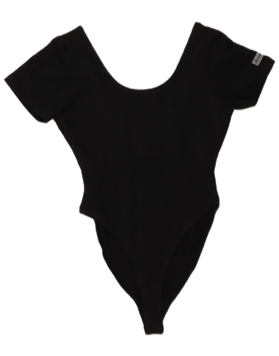 Champion Womens Bodysuit UK 14 Large Black Cotton