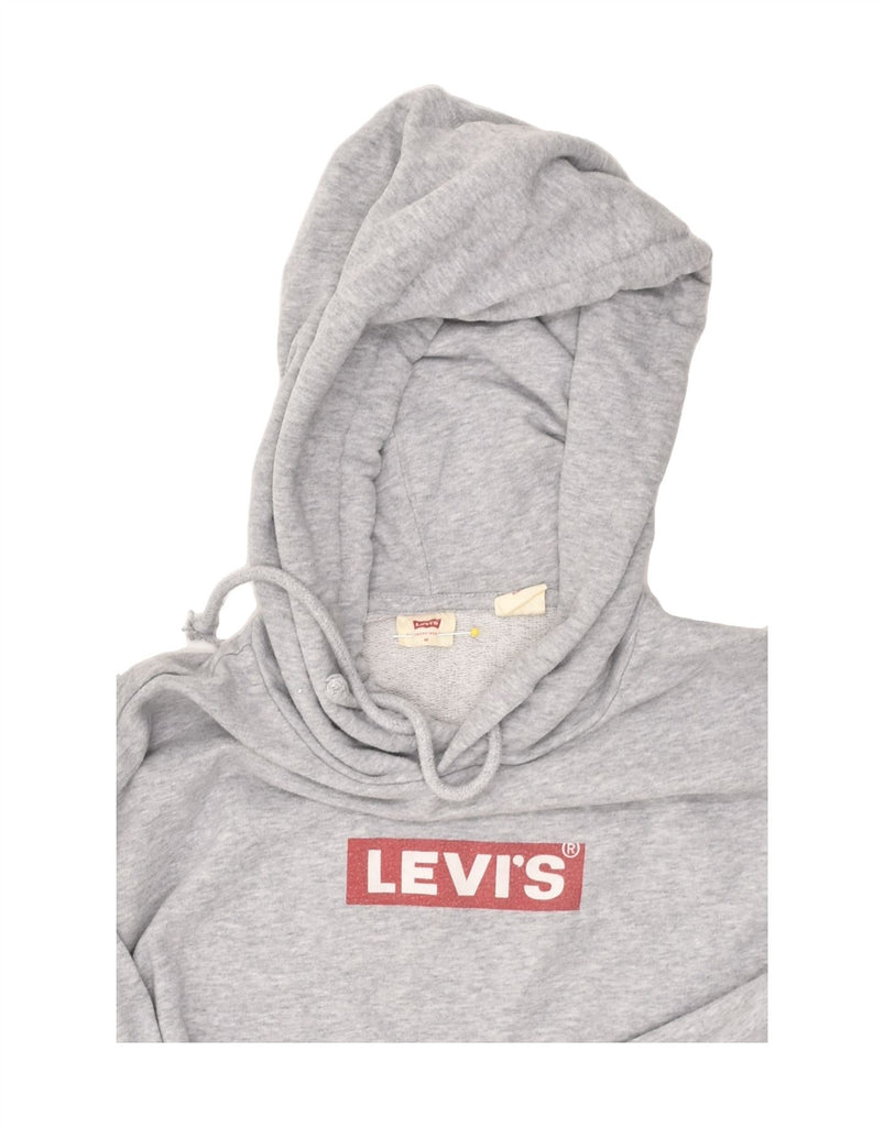 LEVI'S Womens Hoodie Jumper UK 14 Medium Grey Cotton | Vintage Levi's | Thrift | Second-Hand Levi's | Used Clothing | Messina Hembry 